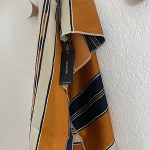 Lulu's Accessories - Dark Mustard Navy Blue Striped Scarf (Brand New!) Lulu's Accessories - Dark Mustard Navy Blue Striped Scarf (Brand New!)
